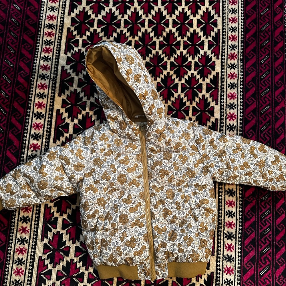Rylee + Cru Floral Hoodie - Brown and Cream